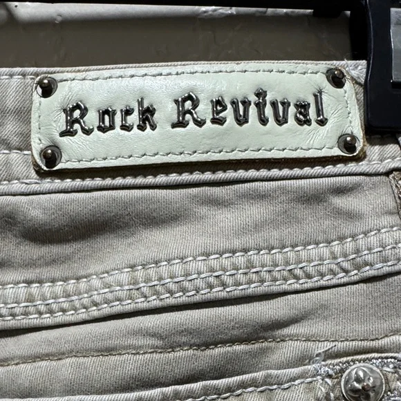 Rock Revival Women's Tan Straight Leg Jeans - Picture 6 of 10